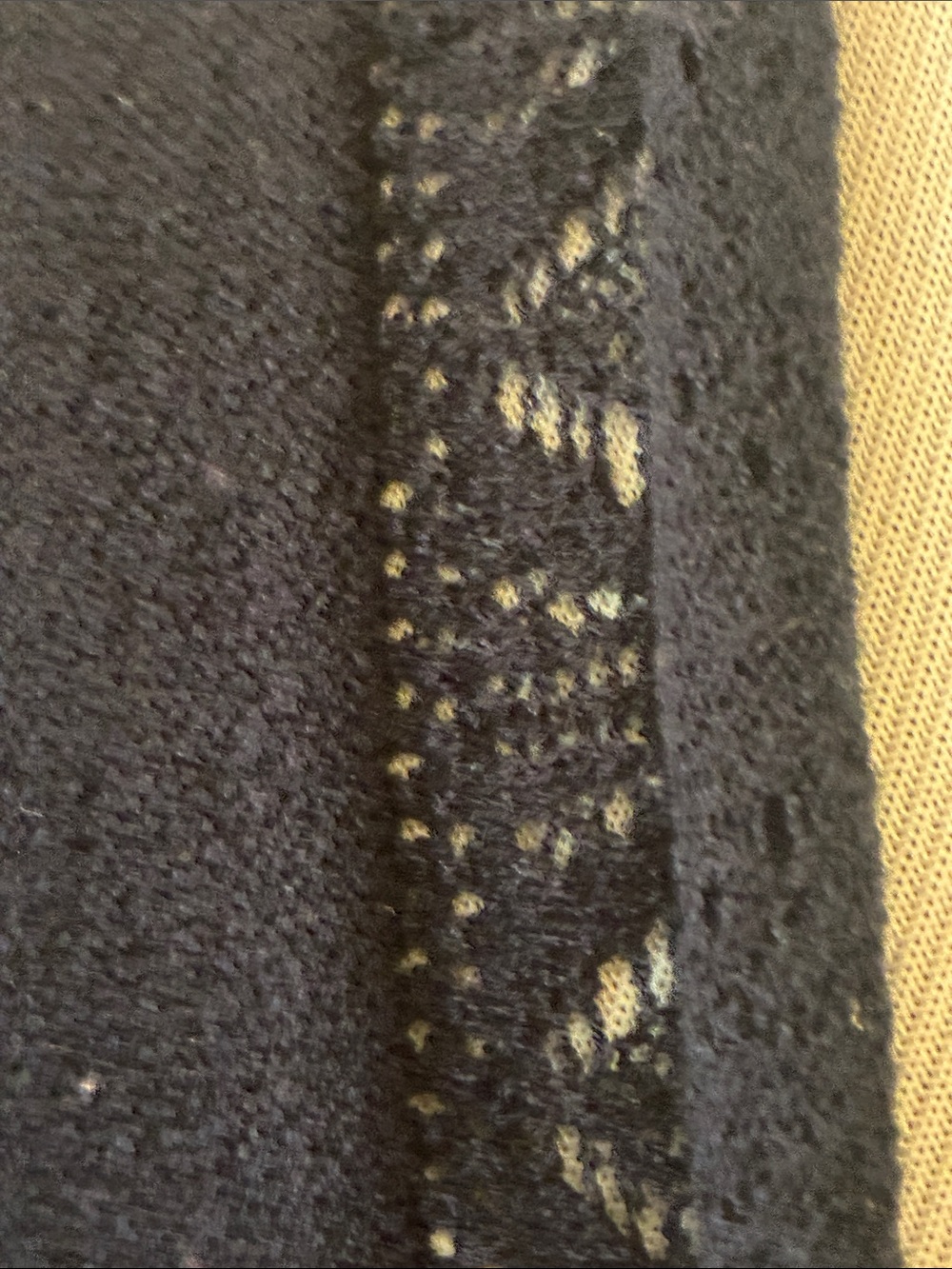 Ruby Rd. Navy Open-Front Cardigan with Eyelet Trim - Picture 3 of 6